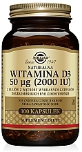 Харчова добавка "Вітамін D3", 50 мкг - Solgar Vitamin D3 2000 IU — фото N1