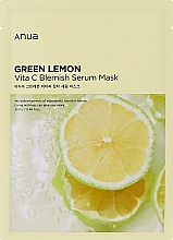 Парфумерія, косметика Маска для обличчя - Anua Green Lemon Vita C Blemish Serum Mask