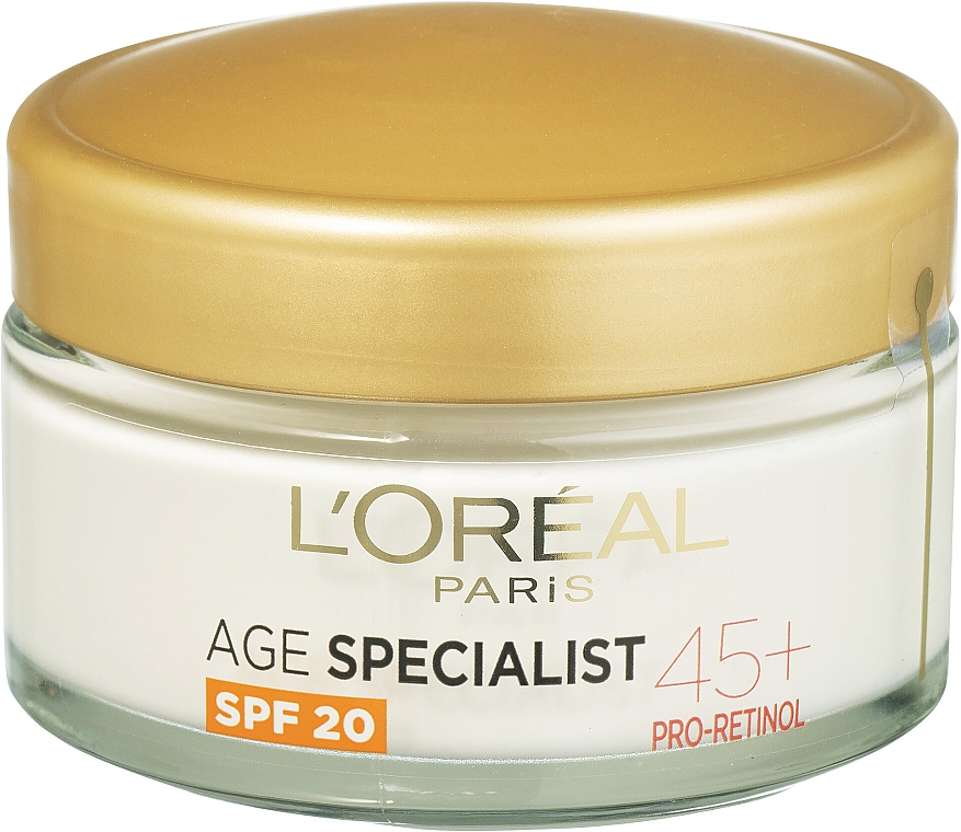 Дневной крем для зрелой кожи - L'Oreal Paris Age Specialist SPF 20Pro-Retinol Cream 45+ — фото N1