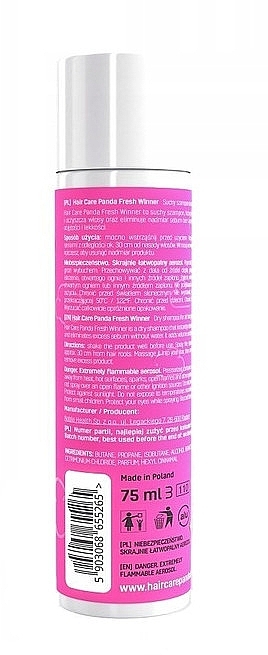 Сухой шампунь для волос - Noble Health Hair Care Panda Fresh Winner Dry Shampoo — фото N2