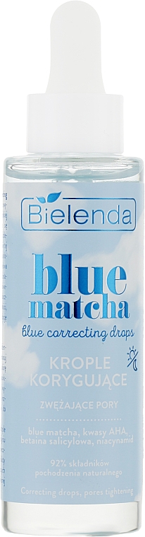 Капли, сужающие поры, для лица - Bielenda Blue Matcha Blue Drops