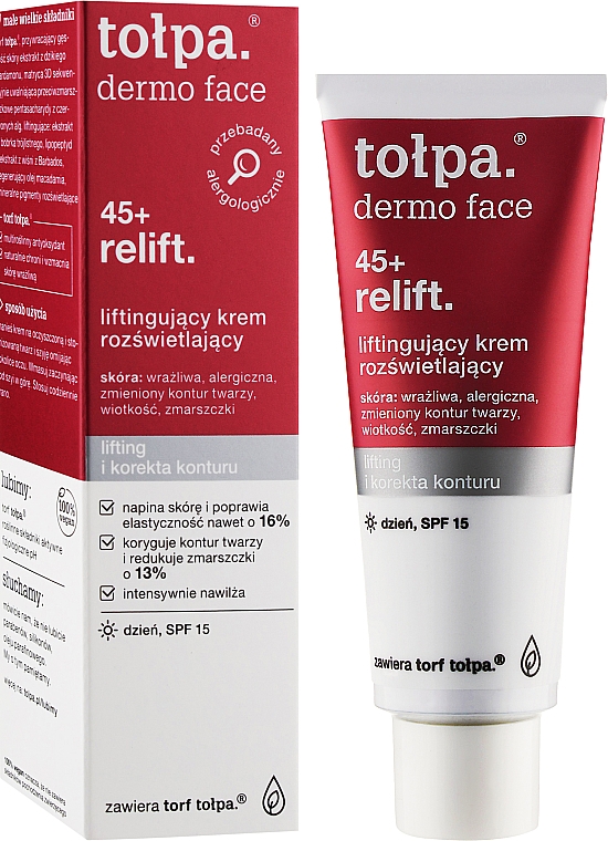 Денний крем для обличчя - Tolpa Dermo Face Relift 40+ Day Cream SPF15 — фото N2