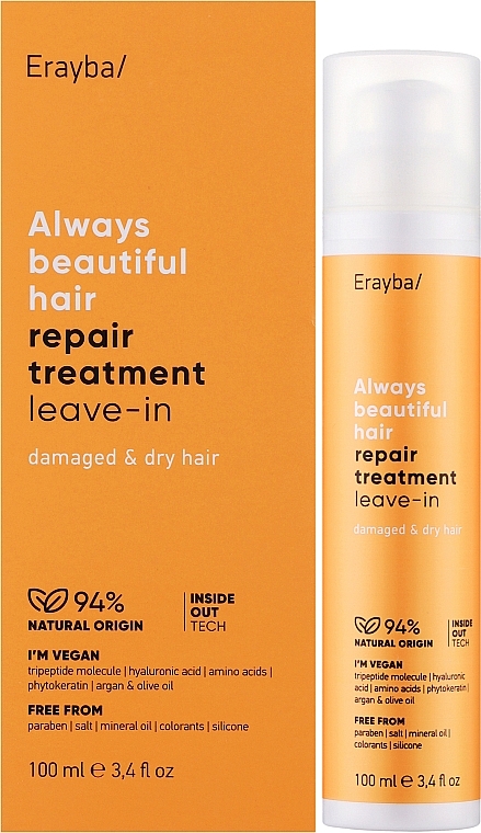 Восстанавливающяя и увлажняющяя сыворотка для волос - Erayba ABH Repair Treatment Leave-in — фото N2