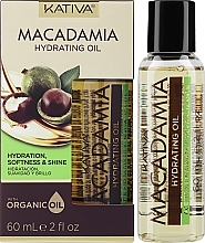 Зволожувальна відновлювальна олія для нормального та пошкодженого волосся - Kativa Macadamia Hydrating Oil — фото N2