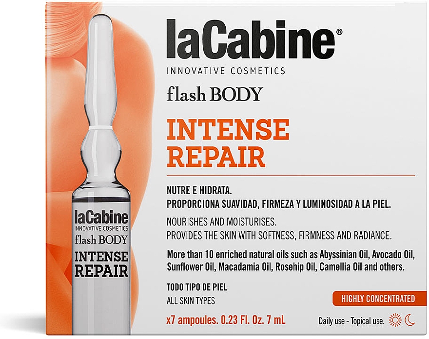 Ампули для тіла - La Cabine Flash Body Intense Repair Ampoules — фото N1