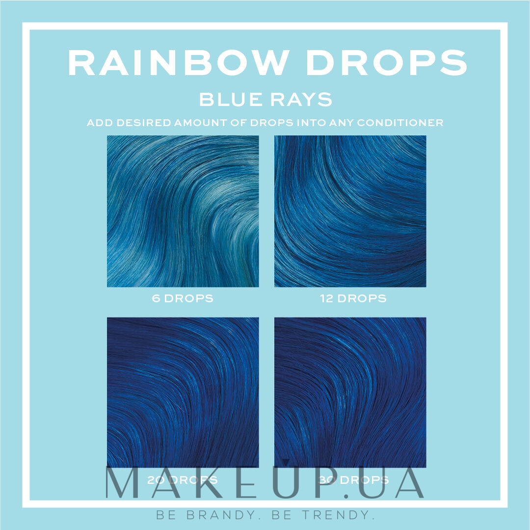Капли для окрашивания волос - Makeup Revolution Rainbow Drops — фото Blue Rays