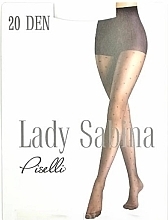 Колготы женские "Piselli", узор точка, 20 Den, nero - Lady Sabina — фото N1