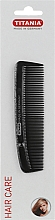 Гребінець кишеньковий чоловічий, 12,5 см, чорний - Titania Havannah — фото N1