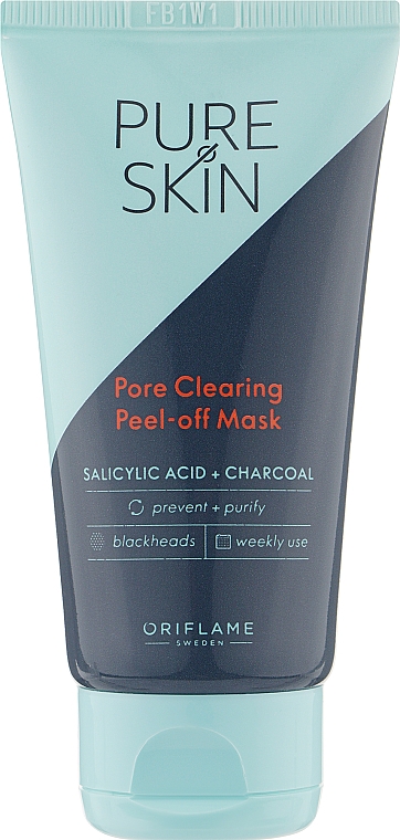 Очищающая маска-пленка с углем - Oriflame Pure Skin Pore Clearing Peel-off Mask — фото N1
