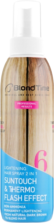 Освітлювальний спрей для волосся 2 в 1 - Blond Time Lightening Hair Spray — фото N2