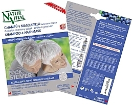 Духи, Парфюмерия, косметика Набор - Natur Vital Silver (mask/30ml+shampoo/10ml)