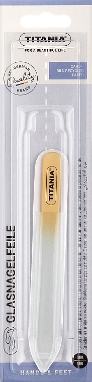 Стеклянная пилочка для ногтей, абрикосовая - Titania Nail File — фото N1
