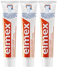 Парфумерія, косметика Набір - Elmex Toothpaste Caries Protection (toothpaste/3x75ml)