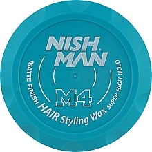 Матовый воск для стилизации волос - Nishman Matte Finish Super High Hold Wax M4 — фото N1