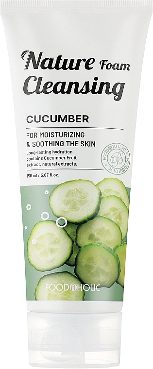 Пінка для вмивання обличчя з екстрактом огірка - Food a Holic Cucumber Fresh Water Foam Cleansing — фото N1