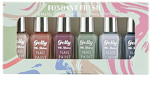 Набор лаков для ногтей, 6 шт. - Barry M Fondant Fresh Nail Paint Gift Set — фото N1