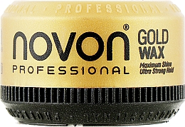 Помада для волосся ультрасильної фіксації - Novon Professional Gold Wax Ultra Strong Hold — фото N1