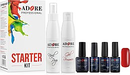 Духи, Парфюмерия, косметика УЦЕНКА Базовый стартовый набор - Adore Professional (nail/prep/125ml + remover/125ml + ultrabond/15ml + gel/7.5ml + rub/base/7.5ml) *