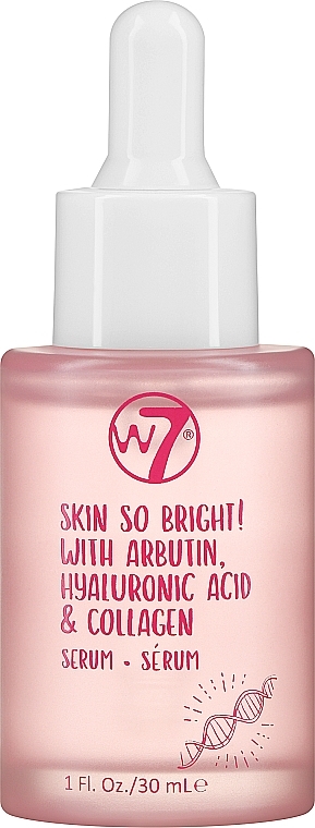 Освітлювальна сироватка для обличчя - W7 Skin So Bright! With Arbutin Hyaluronic Acid Collagen Serum — фото N1