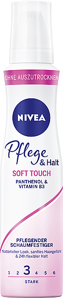 Живильний мус для догляду й фіксації - NIVEA Pflege & Halt Soft Touch — фото N1