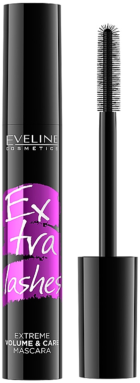 Туш для вій - Eveline Cosmetics Extra Lashes Extreme Volume & Care Mascara
