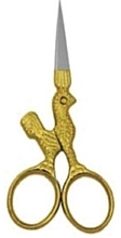 Ножницы для кутикулы - Accuram Instruments Half Gold Cuticle Point Fancy Cock Scissor Str 9cm — фото N1
