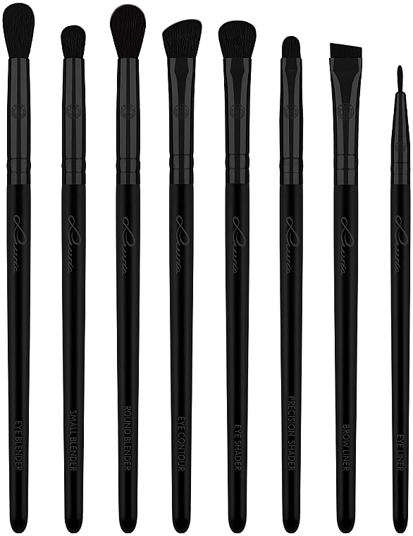 Набір пензлів для макіяжу, 12 шт. - Luvia Cosmetics Prime Vegan Pro Black Edition Brush Set — фото N3