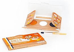 Набір для аквагриму, для дітей - Namaki Tiger & Fox 3-Color Face Painting Kit (f/paint/7,5g + brush/1pc + acc/2pcs) — фото N2