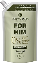 Гель для душа и шампунь - Dermaflora For Him Intensity Shower Gel & Shampoo (дой-пак) — фото N1