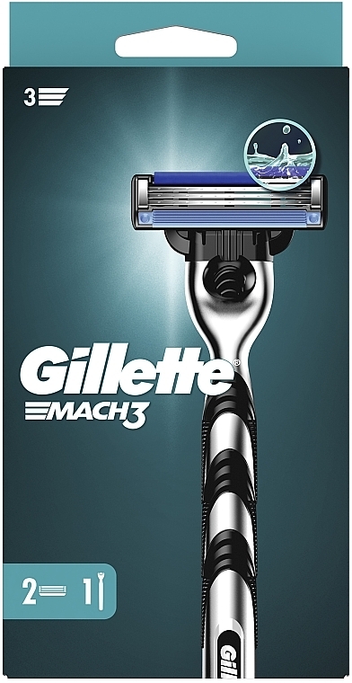 Бритва з 2 змінними касетами - Gillette Mach3 — фото N2