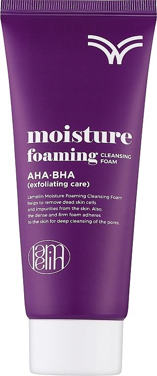 Пенка для умывания с AHA- и BHA-кислотами - Lamelin Moisture Foaming Cleansing Foam — фото N1