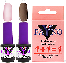 Набор "1+1" - Fayno № 54 (8,28) (gel/polish/2x7ml) — фото N1