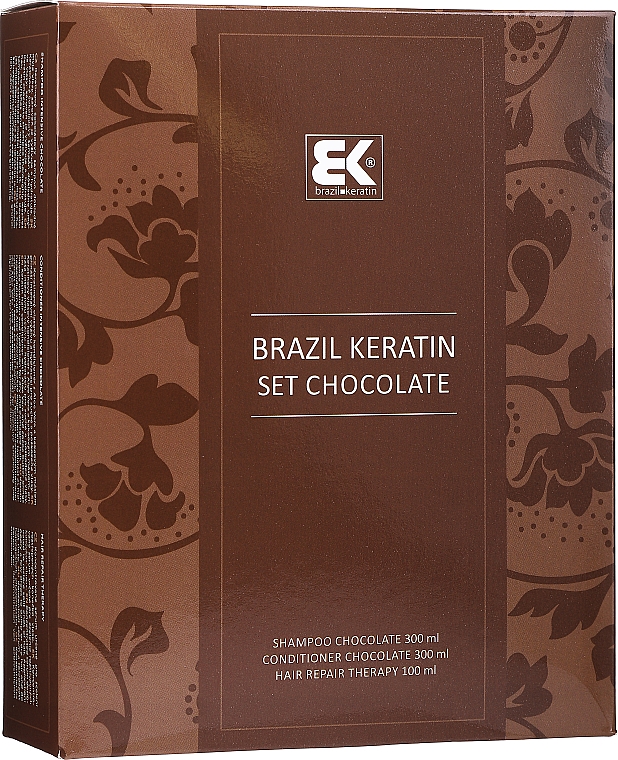 Набір - Brazil Keratin Intensive Repair Chocolate (shm/300ml + cond/300ml + serum/100ml) — фото N1