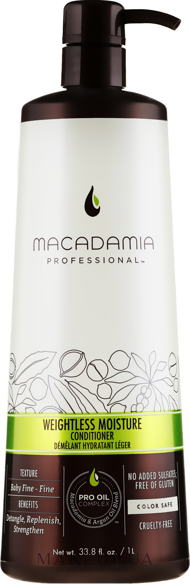 Невесомый увлажняющий кондиционер - Macadamia Professional Weightless Moisture Conditioner — фото 1000ml