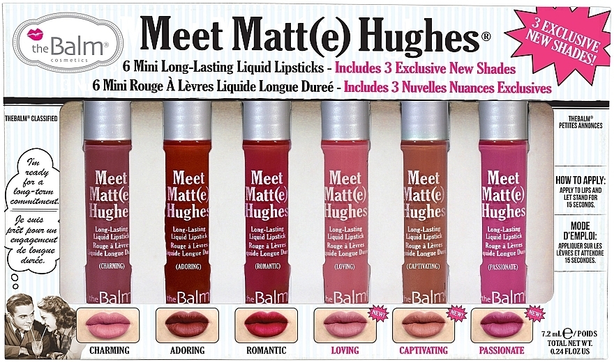 Мини-набор матовых помад для губ (lipstick/6x1.2ml) - theBalm Meet Matte Hughes Mini Kit 03 — фото N1