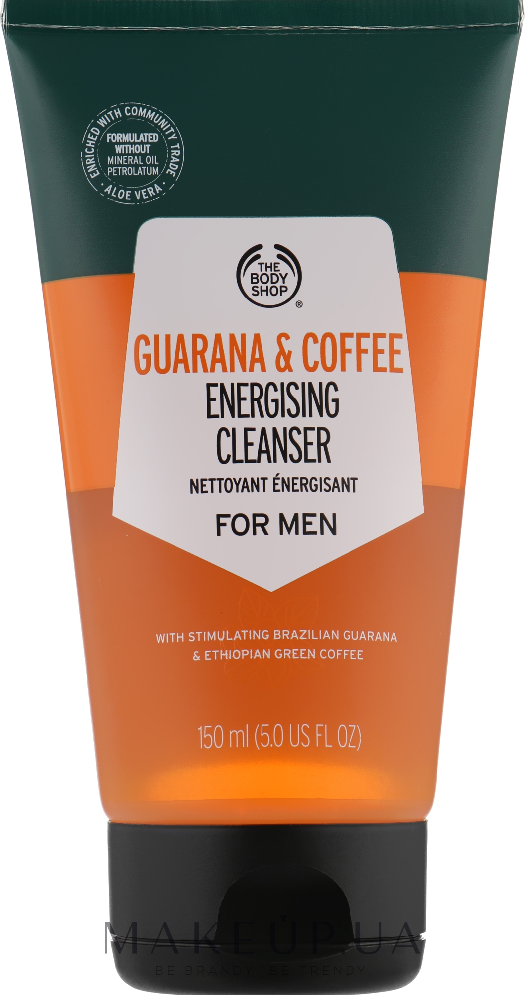 Гель для вмивання обличчя "Гуарана та кава" для чоловіків - The Body Shop Guarana & Coffee Energising Cleanser For Men — фото 150ml