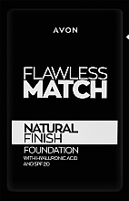 Тональный крем для лица с гиалуроновой кислотой "Безупречный тон" - Avon Flawless Match Natural Finish Foundation SPF20 (пробник) — фото N1