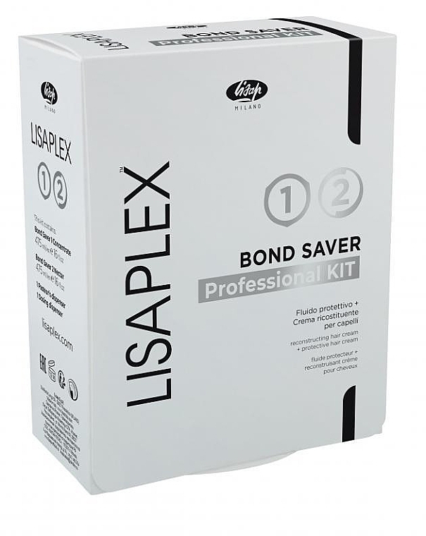 Набор - Lisap Lisaplex Bond Saver Kit (h/fluid/475ml + h/filler/475ml) — фото N2