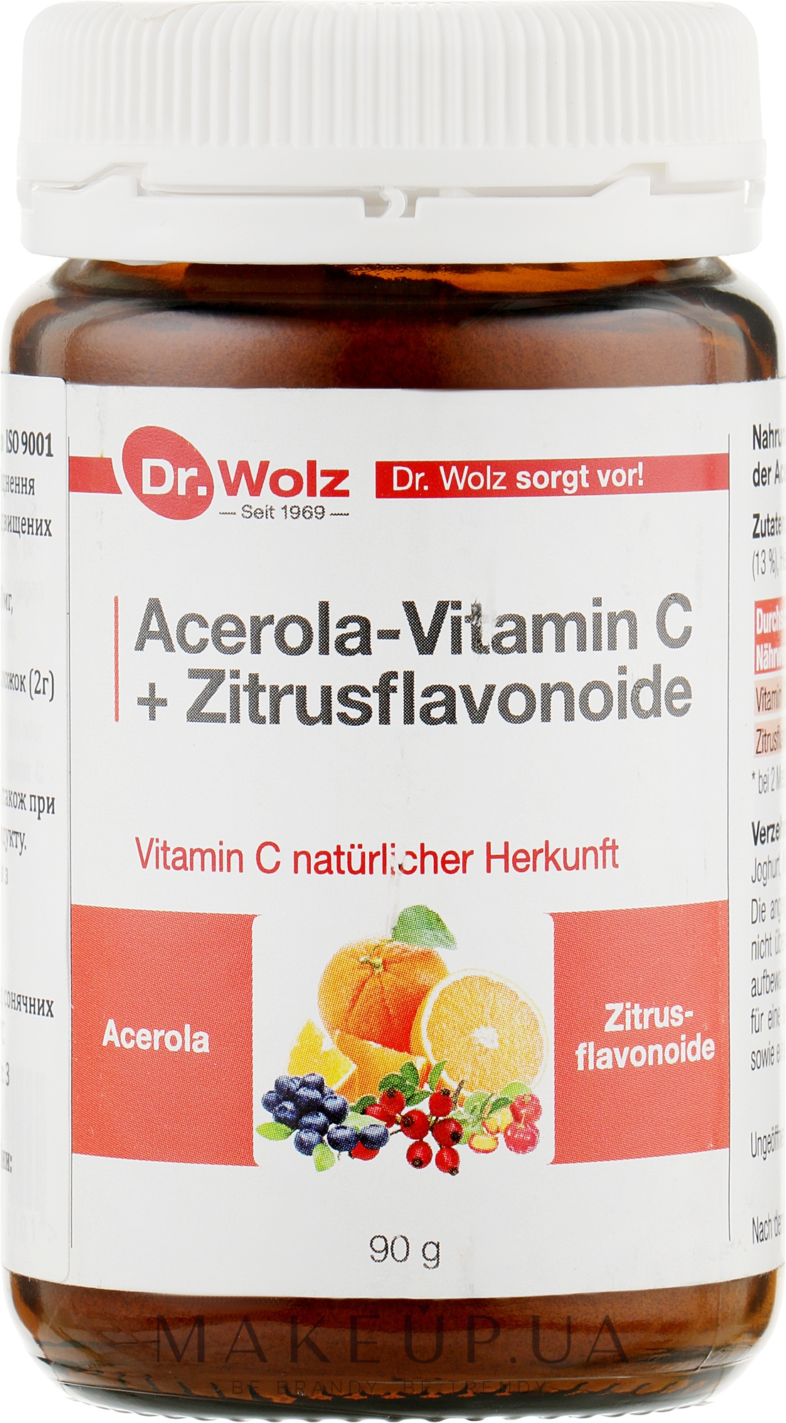 Ацерола-вітамін С з біфідофлавоноїдами - Dr.Wolz Acerola Vitamin C — фото 90g