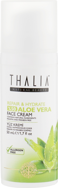 Живильний крем для обличчя з алое вера - Thalia Aloe Vera Face Cream — фото N2