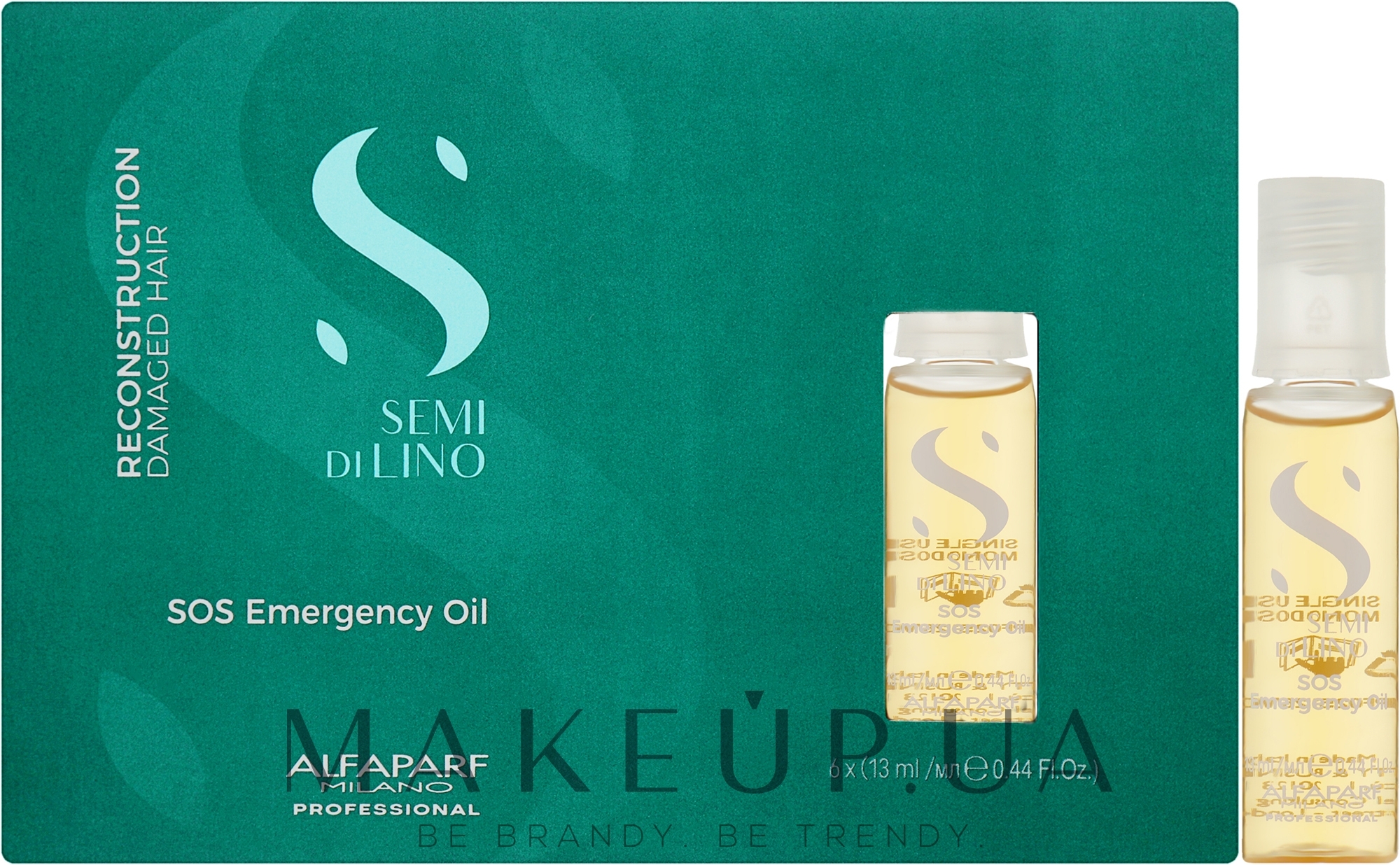 Масло для волос - AlfaParf Semi Di Lino SOS Emergency Oil — фото 6x13ml
