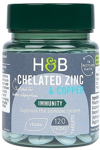 Харчова добавка "Цинк і мідь", 15 mg - Holland & Barrett Zinc & Copper — фото N1
