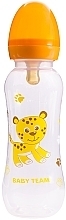 Пляшечка для годування з латексною соскою, 250 мл, помаранчева - Baby Team — фото N3