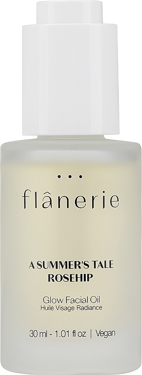 Сяйна олія для обличчя - Flanerie Glow Facial Oil A Summer`s Tale Roseship Glow Facial Oil — фото N1