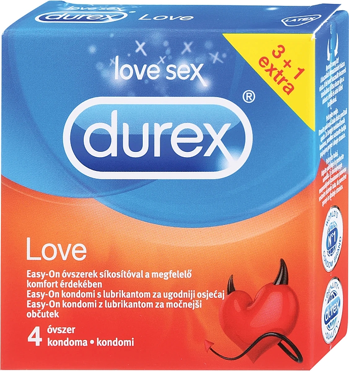 Презервативи, 4 шт. - Durex Love — фото N1