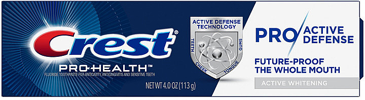 crest pro active defense deep clean toothpaste