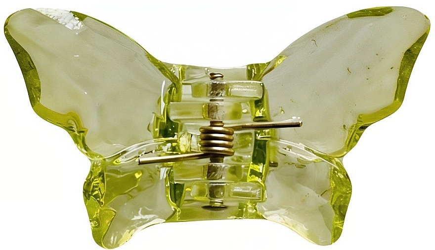 Заколка-краб для волос "Бабочка", зеленая - Nyu.Nyu Hair Clip Crystal Green — фото N1