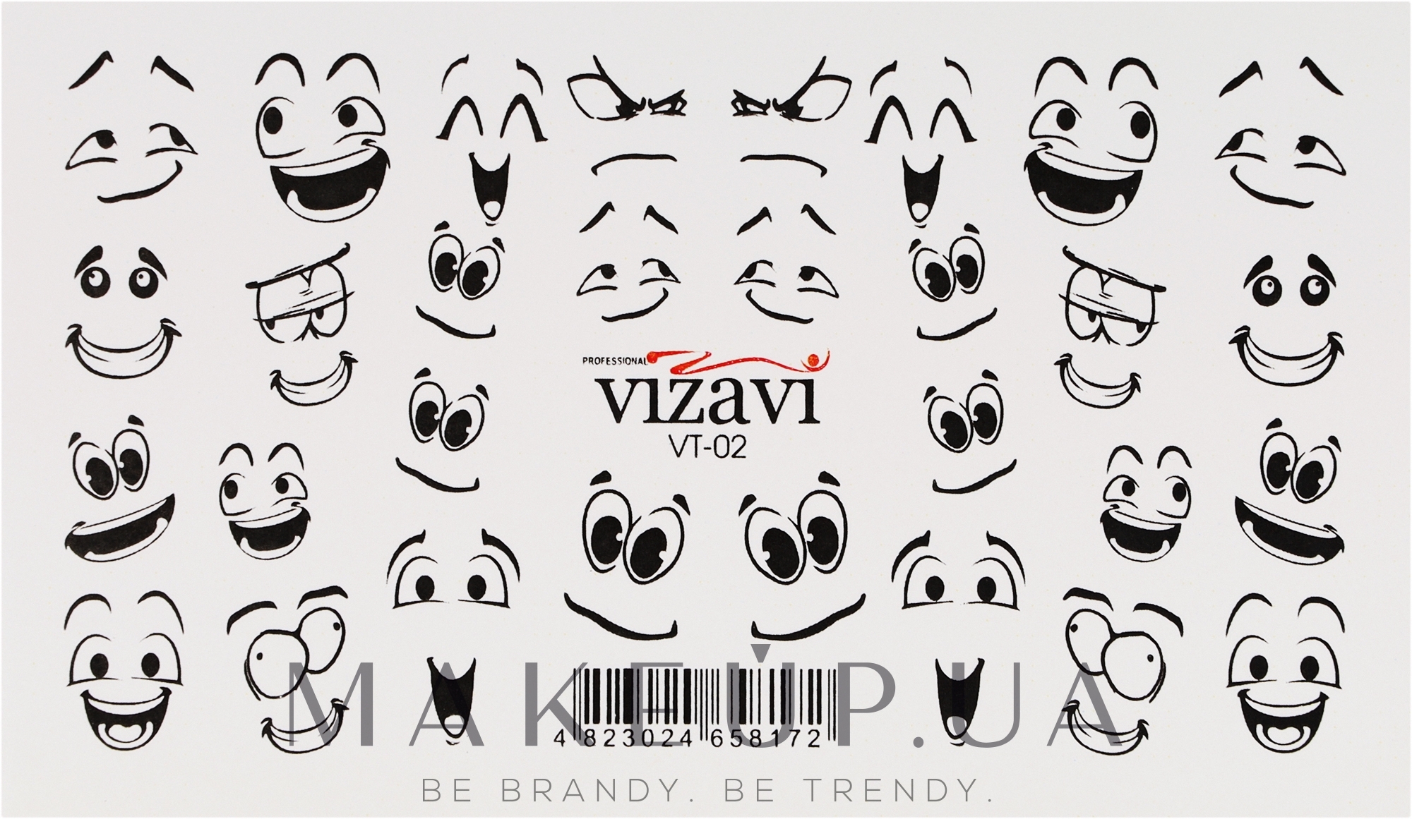 Водные наклейки для ногтей, VT - Vizavi Professional — фото VT - 02