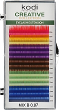 Парфумерія, косметика Накладні кольорові вії Creative Collection B 0.07 (16 рядів: 12 мм) - Kodi Professional