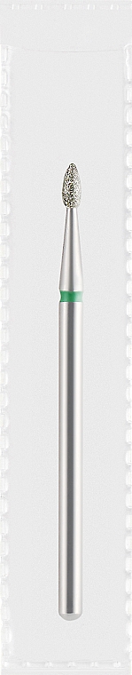 Фреза алмазная зеленая "Оливка острая", диаметр 1,8 мм, длина 4 мм - Divia DF007-18-G — фото N1